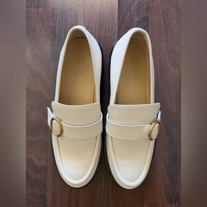 Banana Republic Ivory Leather Luz Lug Sole Loafer